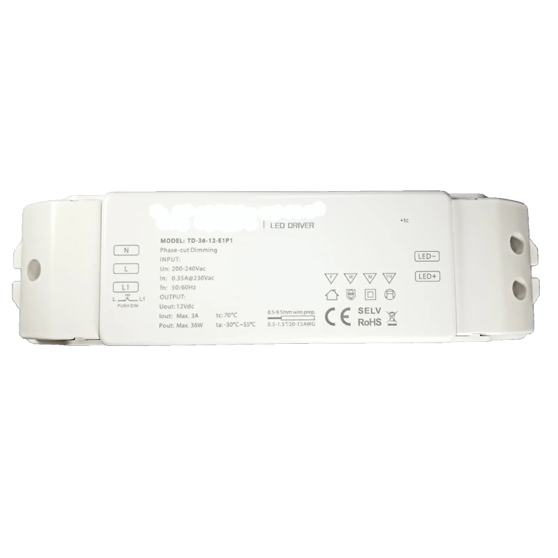 Новый светодиодный затемняя драйвер 200V 240V Вход 36W 24V 1.5A Выход постоянного