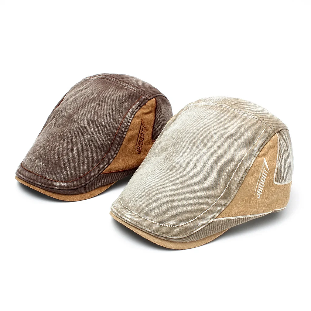 TOHUIYAN Мужская винтажная хлопковая шляпка газетчика весенне-летняя кепка с