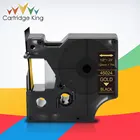 1 шт. совместимый с Dymo D1 12 мм ленты 45010 45013 картридж с красящей лентой для этикетка Dymo менеджер лм 160 280 этикеток золотого цвета на черном фоне 45024