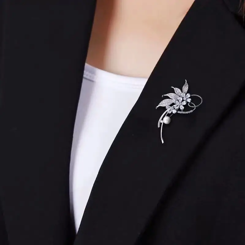 

Fashion flower shape brooch autumn and winter silk scarf buckle women's elegant corsage