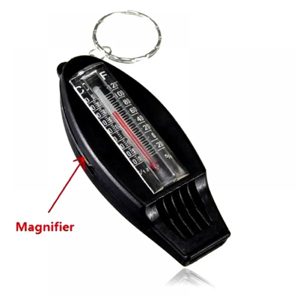 5 в 1: компас свисток термометра Лупа Универсальный многофункциональный