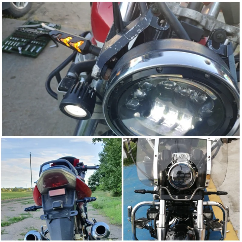 Сигнал поворота Moto rcycle светильник последовательный поток воды светодиодный