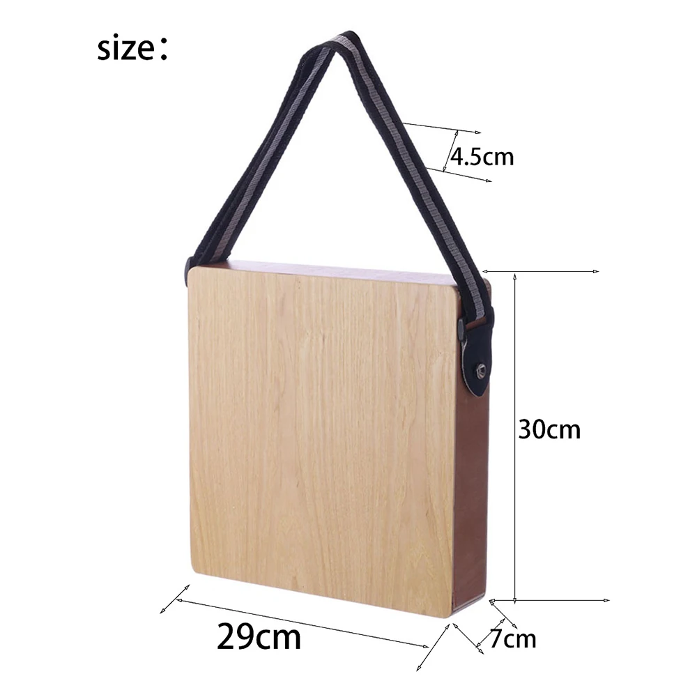 

Cajon Boxdrum Travel Drum Accompaniment Music Boxdrum Percussion Instrument Solid Wood Portable with Strap Cajon Boxdrum