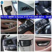 carbon fiber lift button door bowl dashboard air ac gear panel cover trim for bmw 5 series f10 f18 520i 2011 2016 accessories