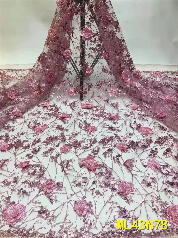 Красивое кружево африканская вышивка 3d Цветочная аппликация сетка Французская