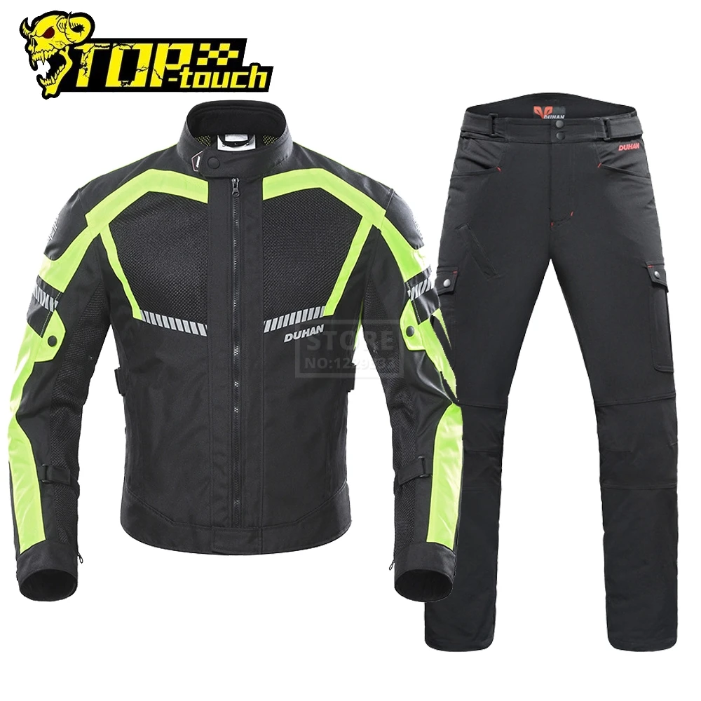 

DUHAN мотоциклетная куртка Мужская дышащая сетка Chaqueta мотоциклетная куртка для верховой езды CE съемная защитная весенне-летняя куртка