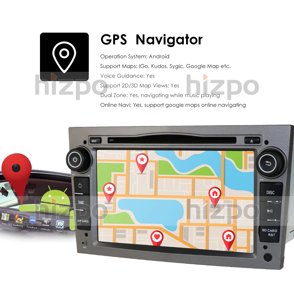 Hizpo 2 Din 4G 64G Android 10 Автомобильный DVD Радио стерео плеер для Opel Astra H G J Vectra Antara Zafira Corsa