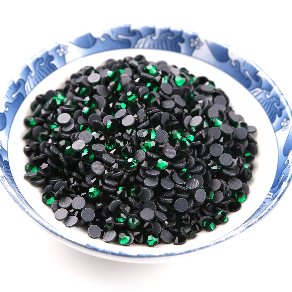 Стразы DMC с изумрудом (темно зеленый) стразы горячей фиксацией для стекла