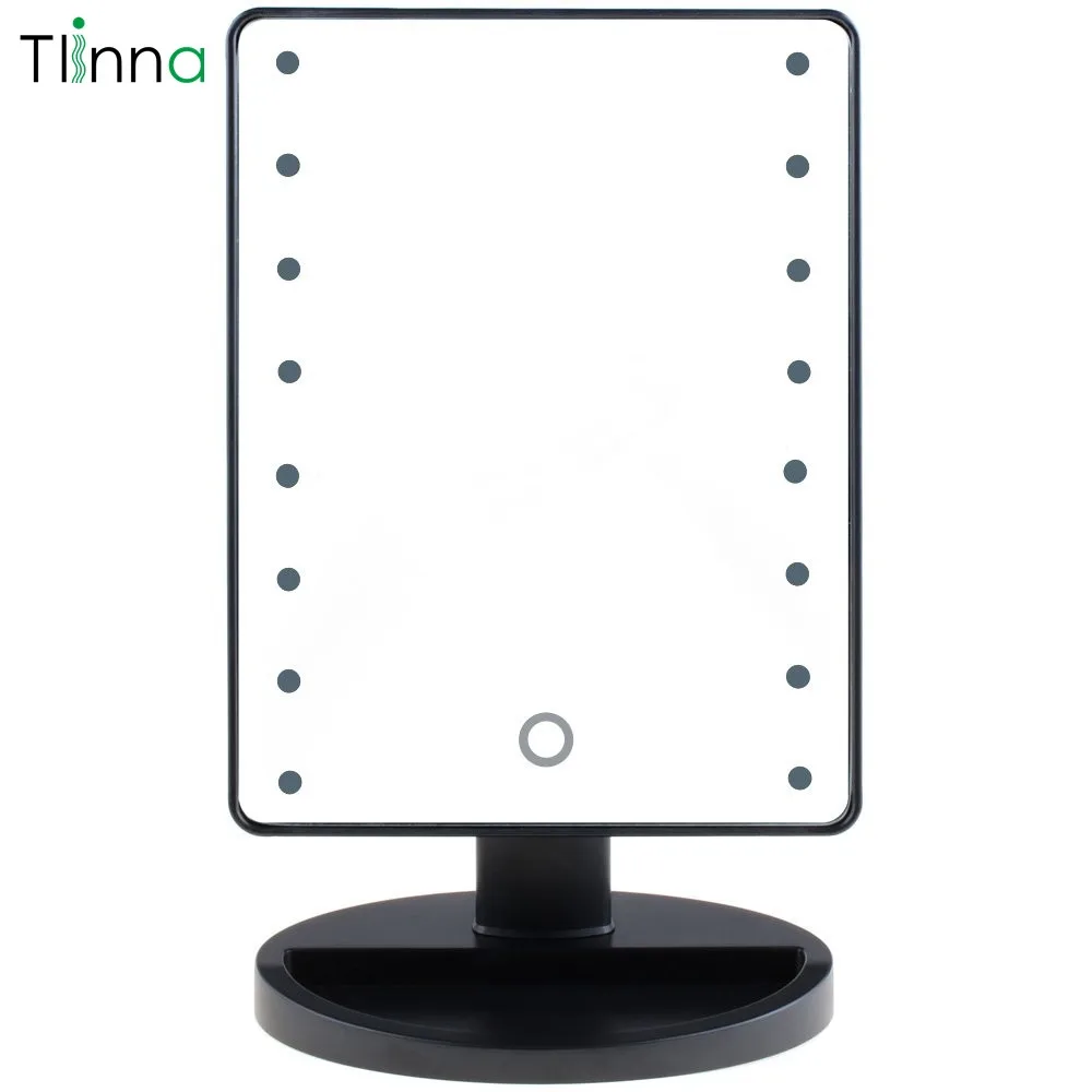 Зеркало для макияжа с светодиодный подсветкой увеличительное зеркало сенсорный