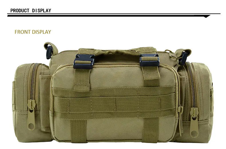 Molle Military Tactical Waist Bag Camping Traveling Hiking Climbing Nylon Shoulder Pack Pouch Outdoor Sports Hunting Gym Bag
