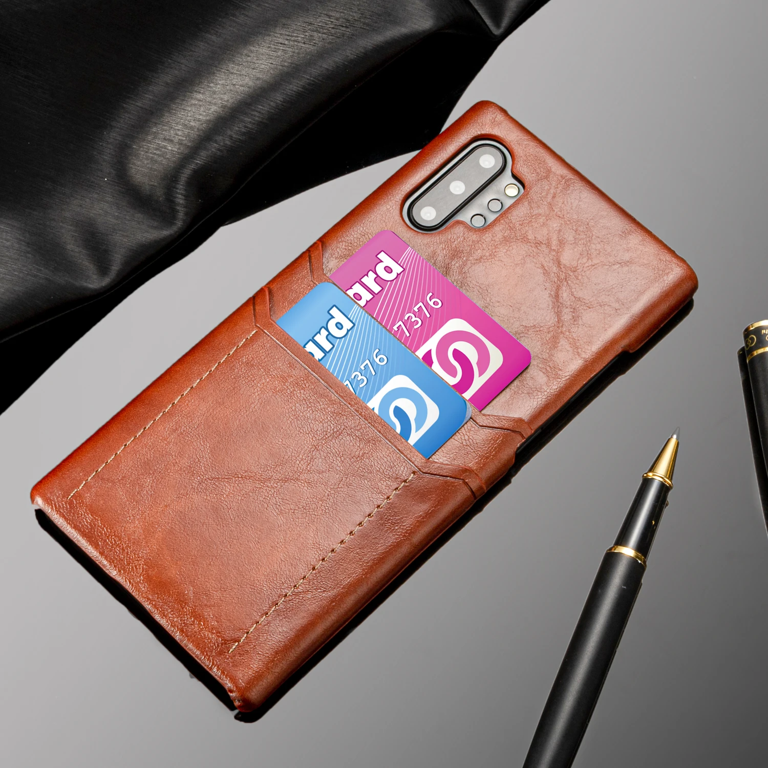Чехол для держателя карты для samsung Galaxy Note 10 Plus Note10 Note10+ Coque роскошный кожаный тонкий кошелек ударопрочный жесткий чехол для задней панели etui