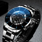 Часы наручные мужские кварцевые с календарем, из нержавеющей стали