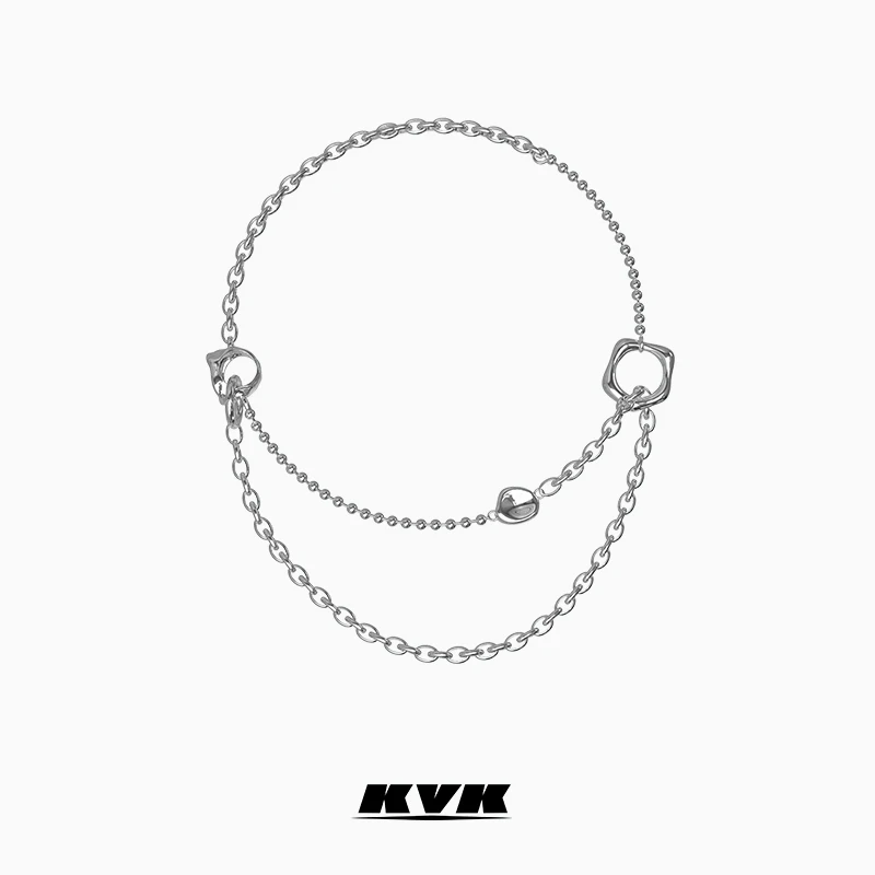 

Женское Ожерелье KVK, цепочка до ключицы, новинка 2021, ins, холодный ветер, светильник Кая, роскошная бижутерия, простая индивидуальная бижутери...