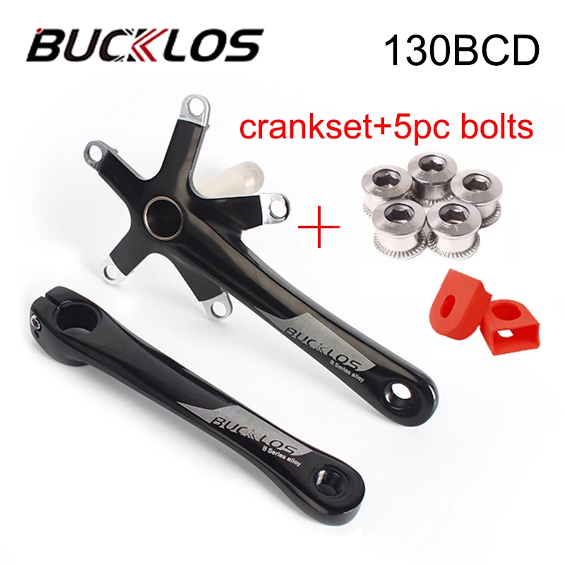 

BUCKLOS Bicycle Round Hole Sprocket 130BCD 170mm Mountain bike Crank 50T/52T/54T/56T/58T Folding Cycling Crankset