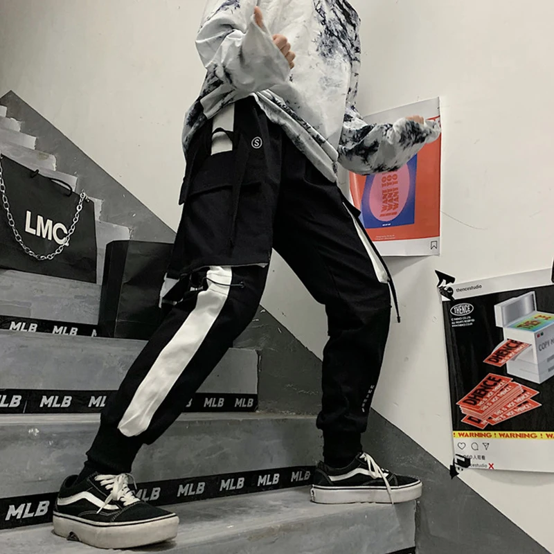 2020 новые брюки-карго женские свободные уличные брюки с высокой талией мешковатые