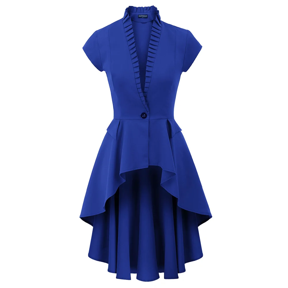 Женская куртка в стиле стимпанк длинное вечернее пальто с коротким рукавом и