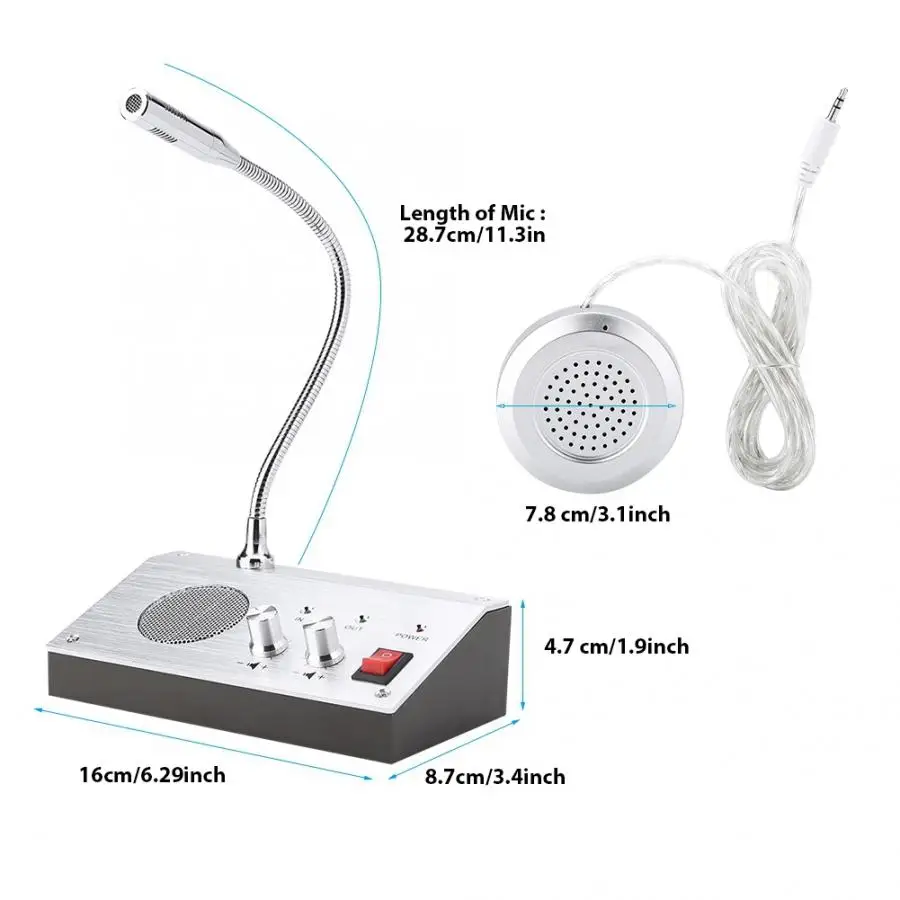 100 240 В двухсторонний голосовой микрофон динамик внутренняя связь оконный