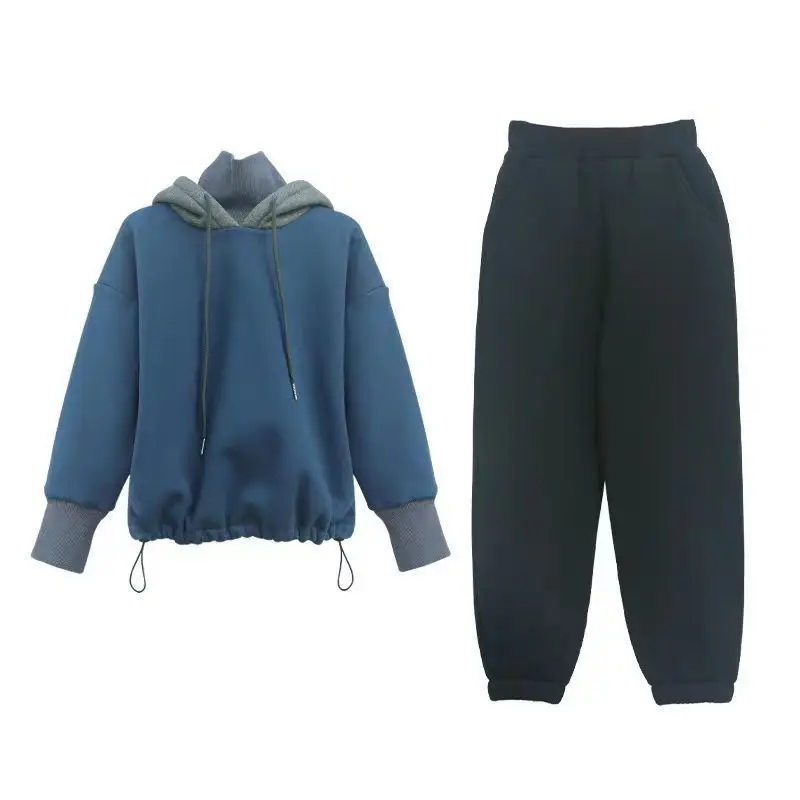 Комплект одежды для девочек-подростков толстовка с капюшоном + штаны спортивный