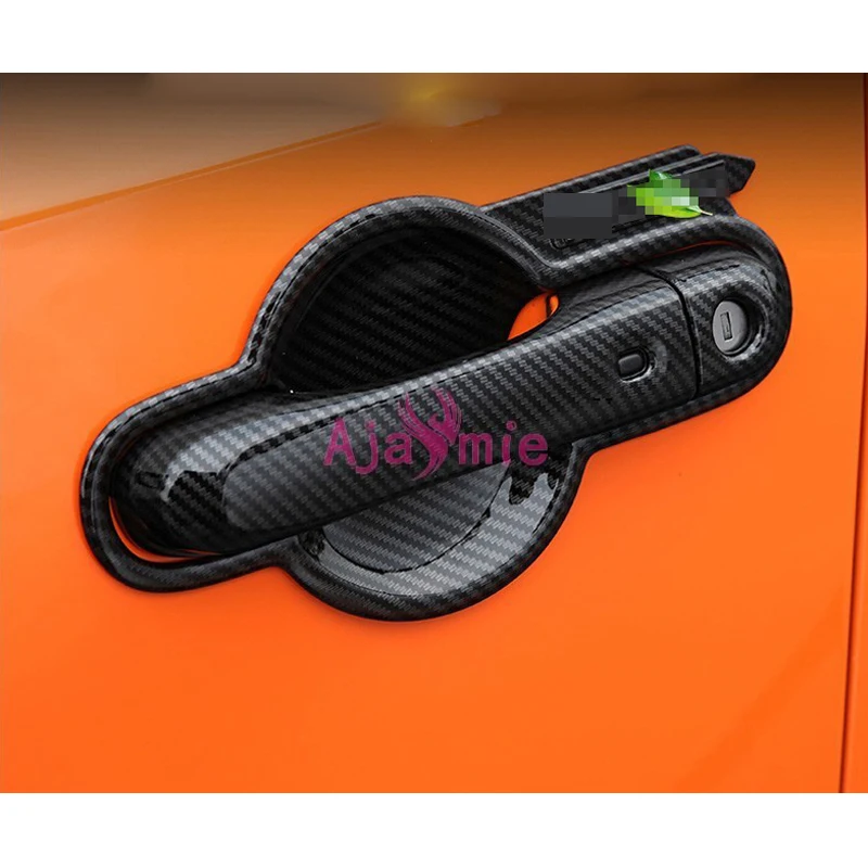 Цветные дверные ручки из углеродного волокна защитная накладка 2016 2017 АБС ХРОМ