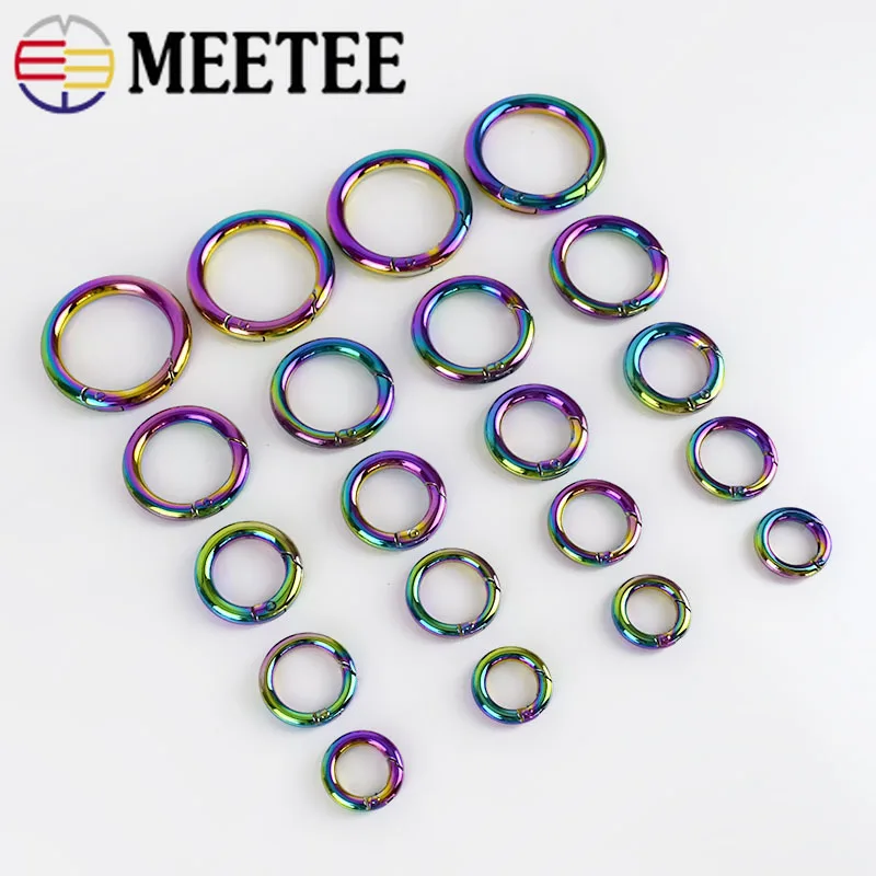 Meetee 5 шт. 12/17/19/25/32 мм Радужное весеннее металлическое уплотнительное кольцо