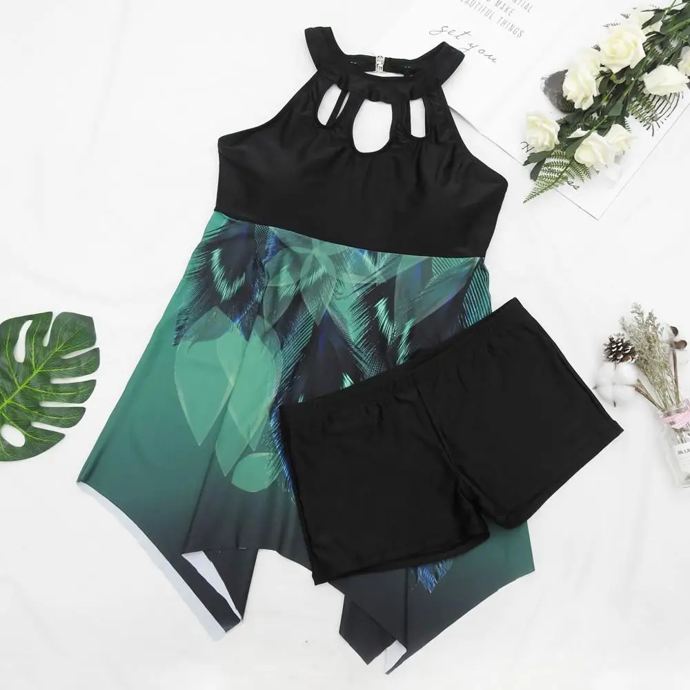 Женский купальник бикини большого размера 5XL с высокой талией и пуш ап купальный