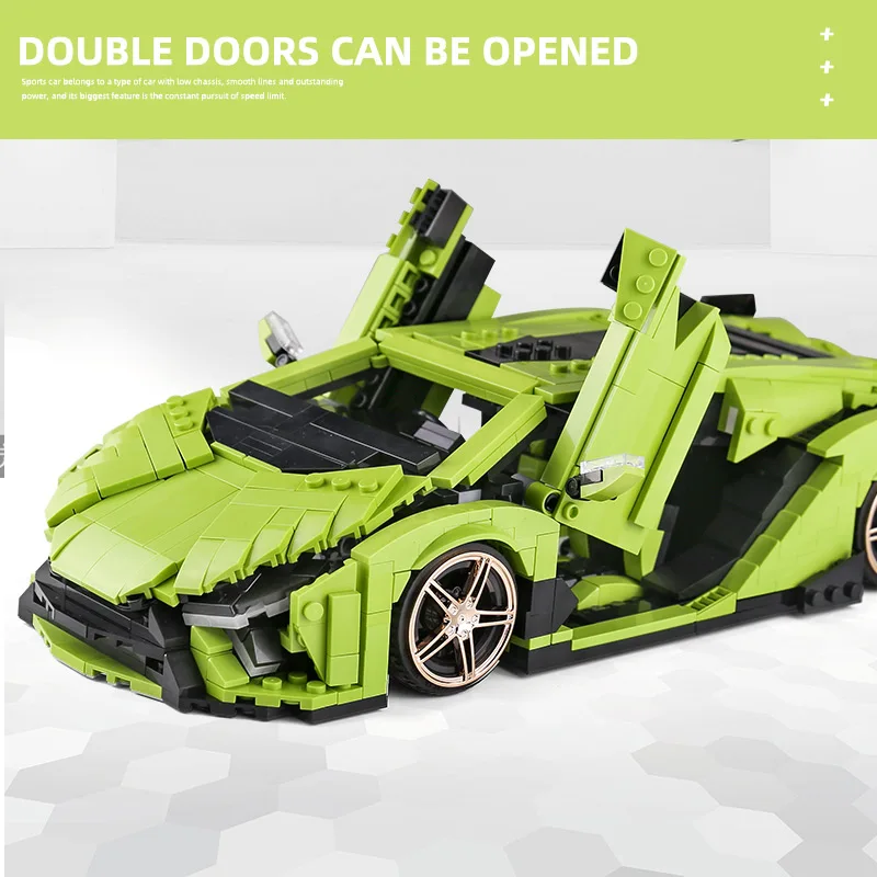 Форма King 10011 linbaogнаклеивают супер автомобиль MOC технические строительные блоки