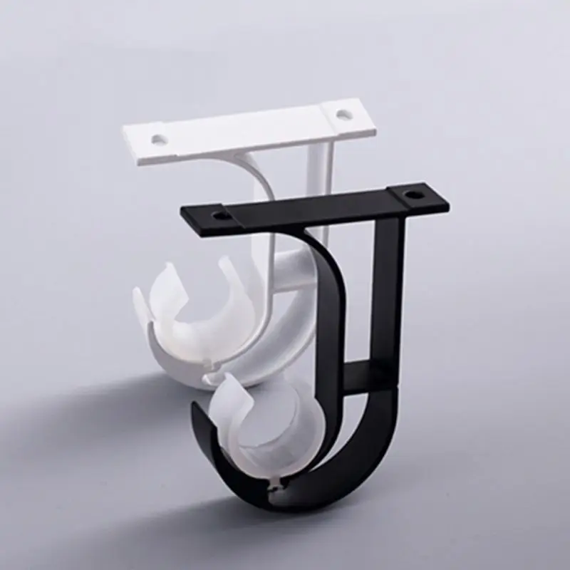 

4pcs Iron Curtain Rod Brackets Roof Mounted Window Hardware Holder Home Decor
