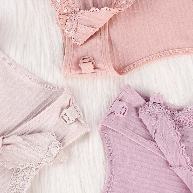 

3pc 40-100KG breast-feed Tank Top Bra Maternity Wear Nursing Tops Sleeveless Camisole Breastfeeding Pregnant Wireless Camis