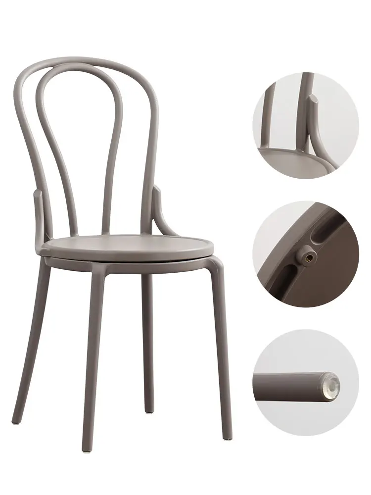 

Modern Simple Fashion Household Multifunctional Back Chair Plastic Dining Chair Bedroom Study Leisure Chair Nordic Furniture