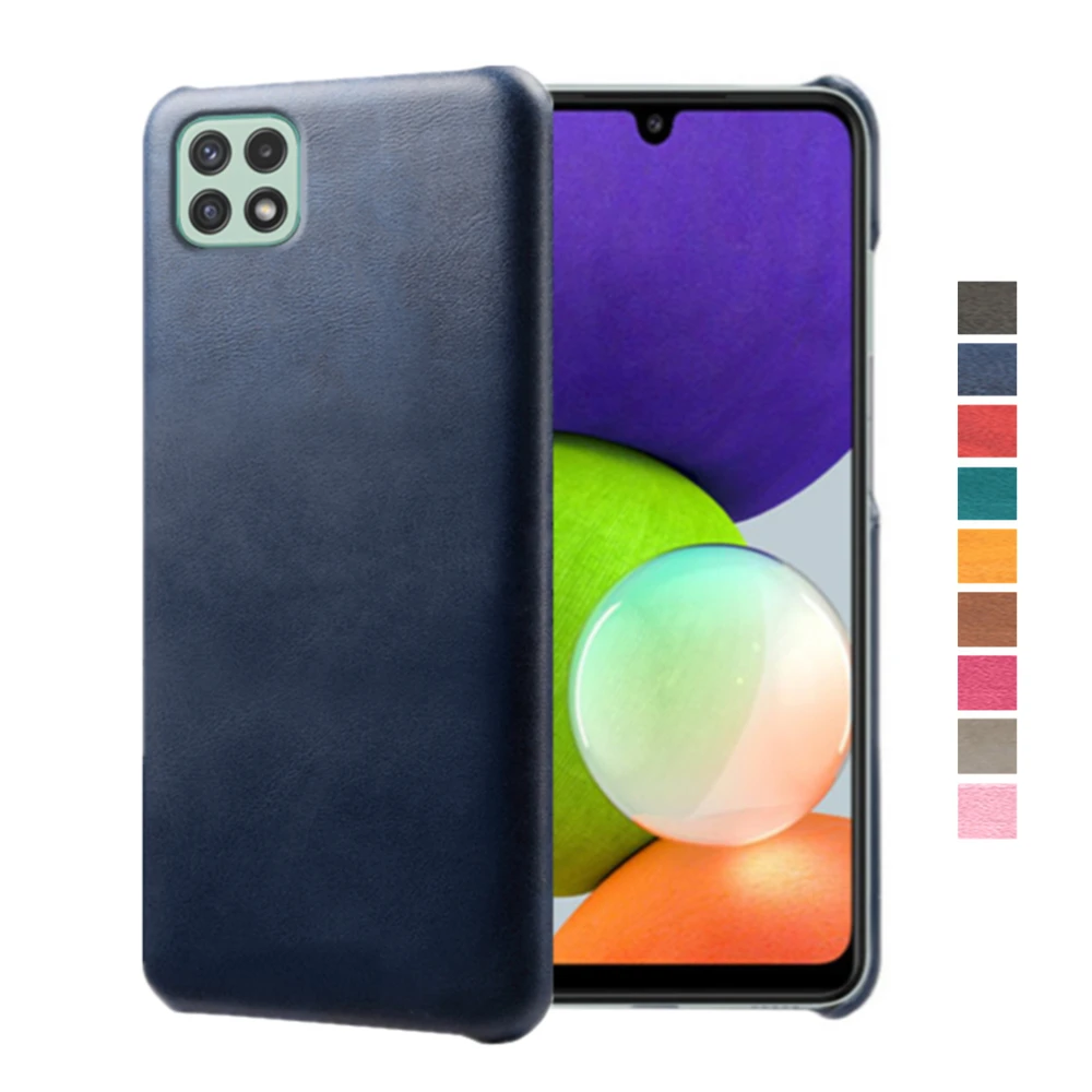 

Luxury Vegan PU Leather Cover On The For Samsung Galaxy A22 5G US Coque Wearable Slim Case For Samsung A22 4G EU Capa Funda