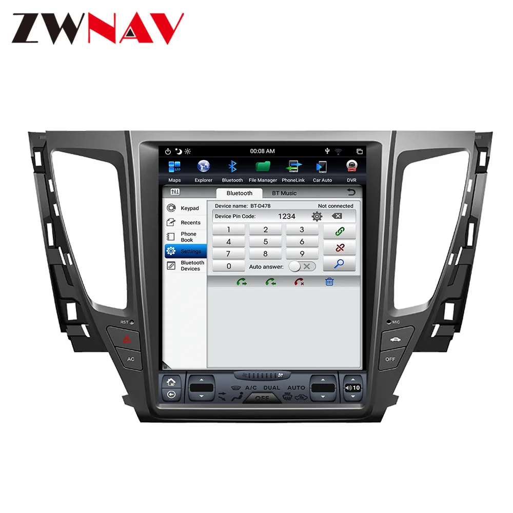 

Tesla Style Screen Android 9 Car Radio For Mitsubishi Pajero 2016 - 2019 Car Auto Multimedia Player PX6 Carplay IPS Unit