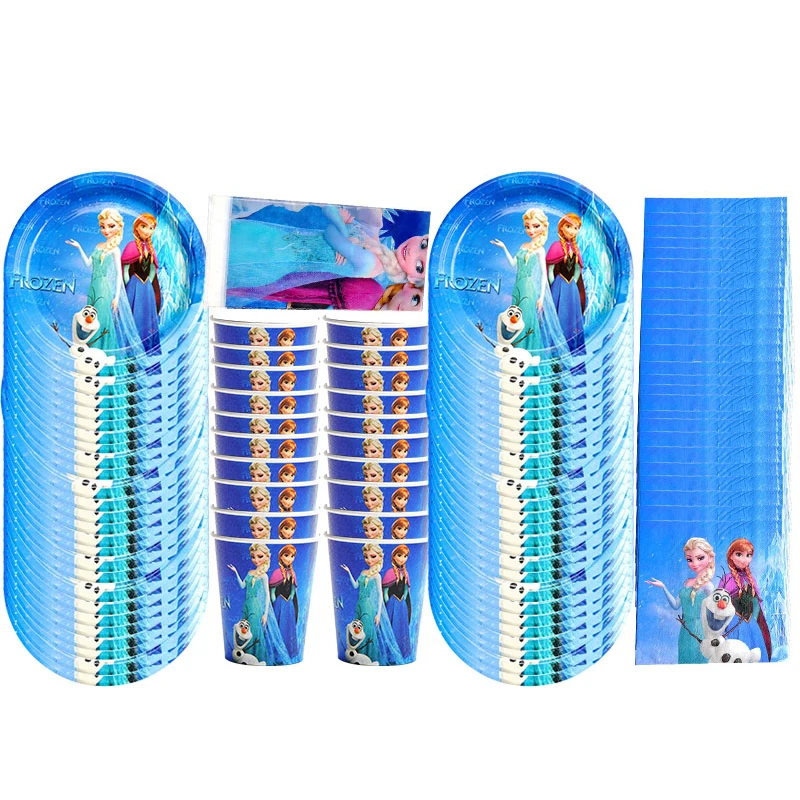 

Набор одноразовой посуды для вечерние ринки принцессы «Холодное сердце»