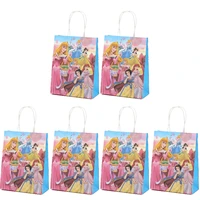 10pcs disney belle princess girls birthday party decor candy gift bag paper cartoon cars snow white candy gift bag supplies