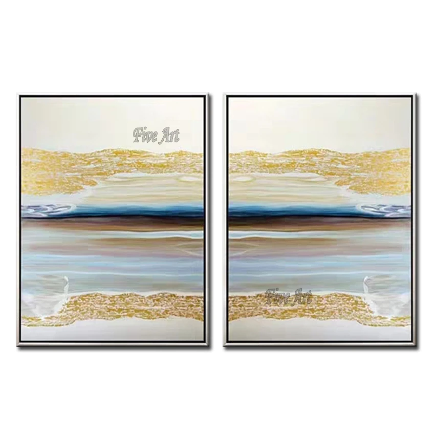 

Ручная роспись, 2 шт., новый абстрактный простой дизайн, картина маслом, картины без рамки, абстрактная фотография, настенная подвеска, домаш...