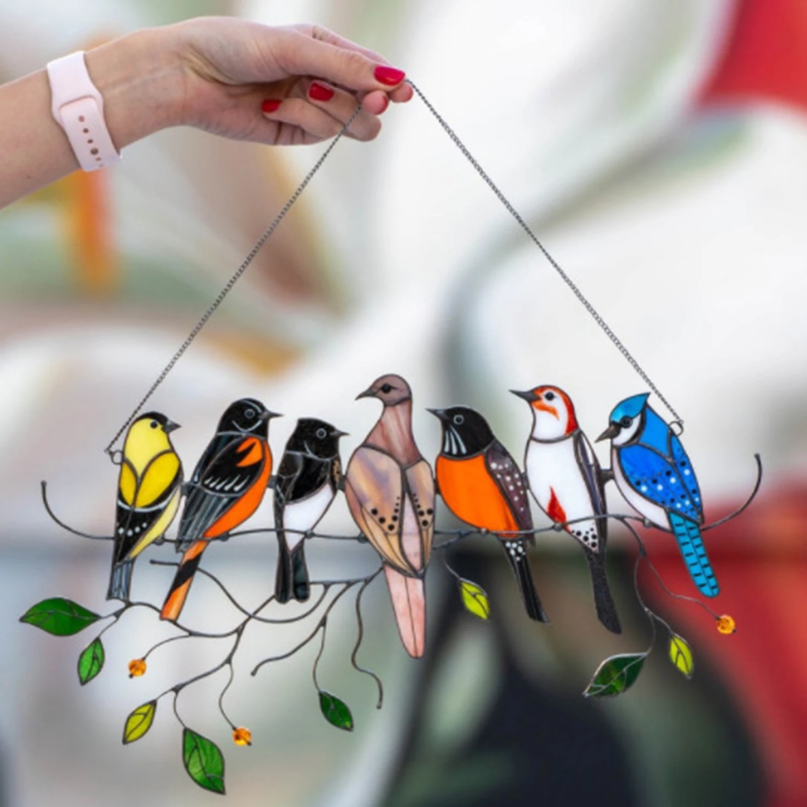 

Colorful Bird Pendant Birds Crafts Gifts Home Decoration Multicolor Strong And Durable High Quality Vintage Decorative Ornaments