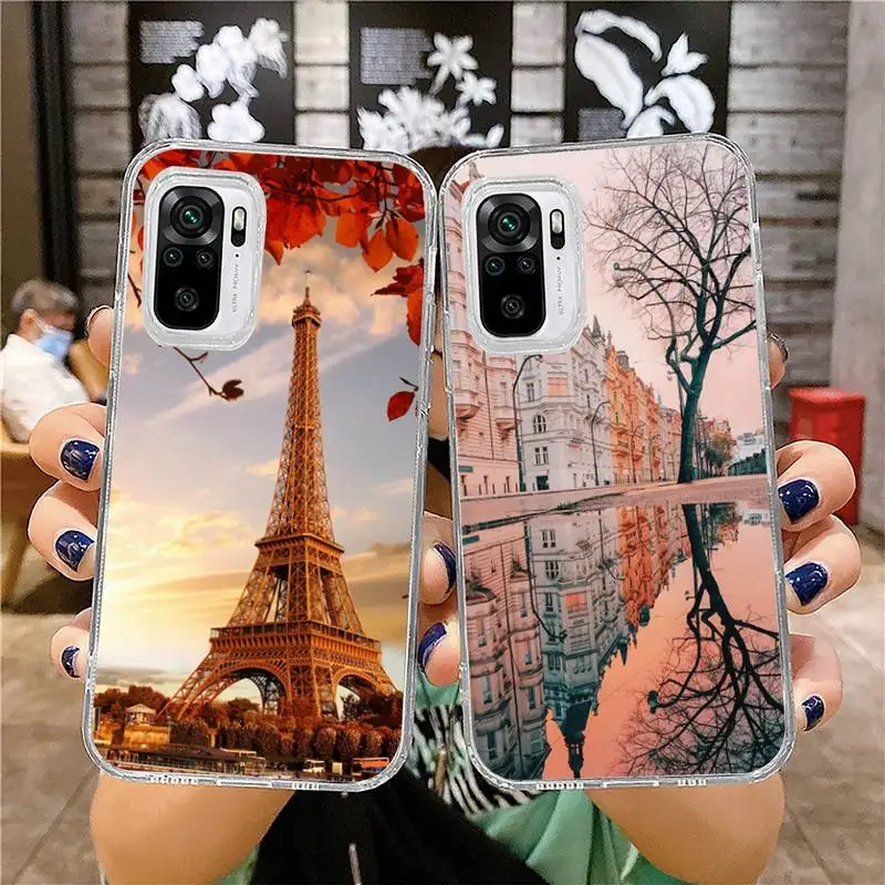 

Fashion London New york Phone Case for xiaomi 11 redmi note 10 9 8 7 pro lite T A S 10T 9A 9S 8T pro 4G transparent coque funda