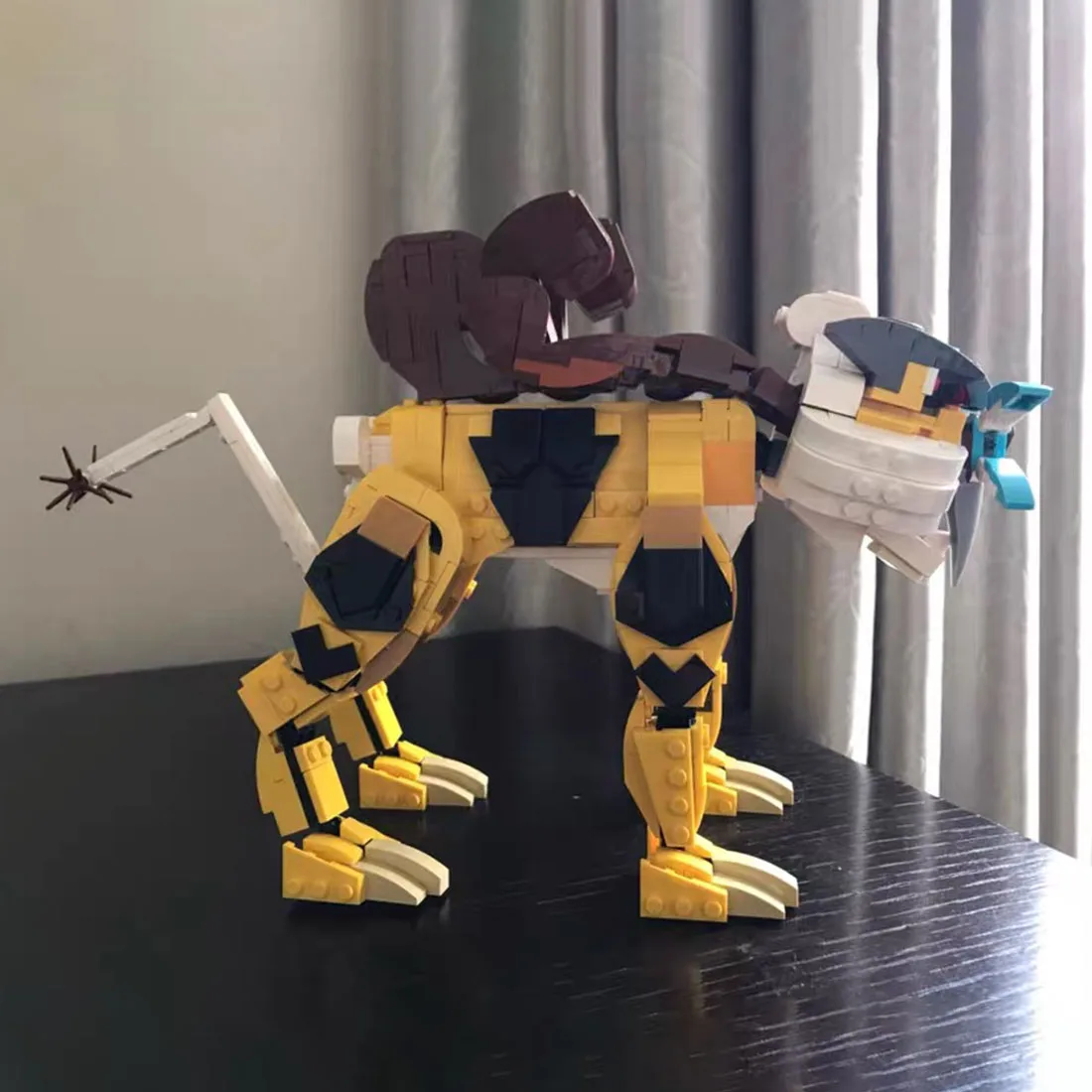 

788Pcs MOC Thunder God Mecha Cartoon Game Character Small Particle DIY Building Block Stem Kit Assembly Toys For Kids