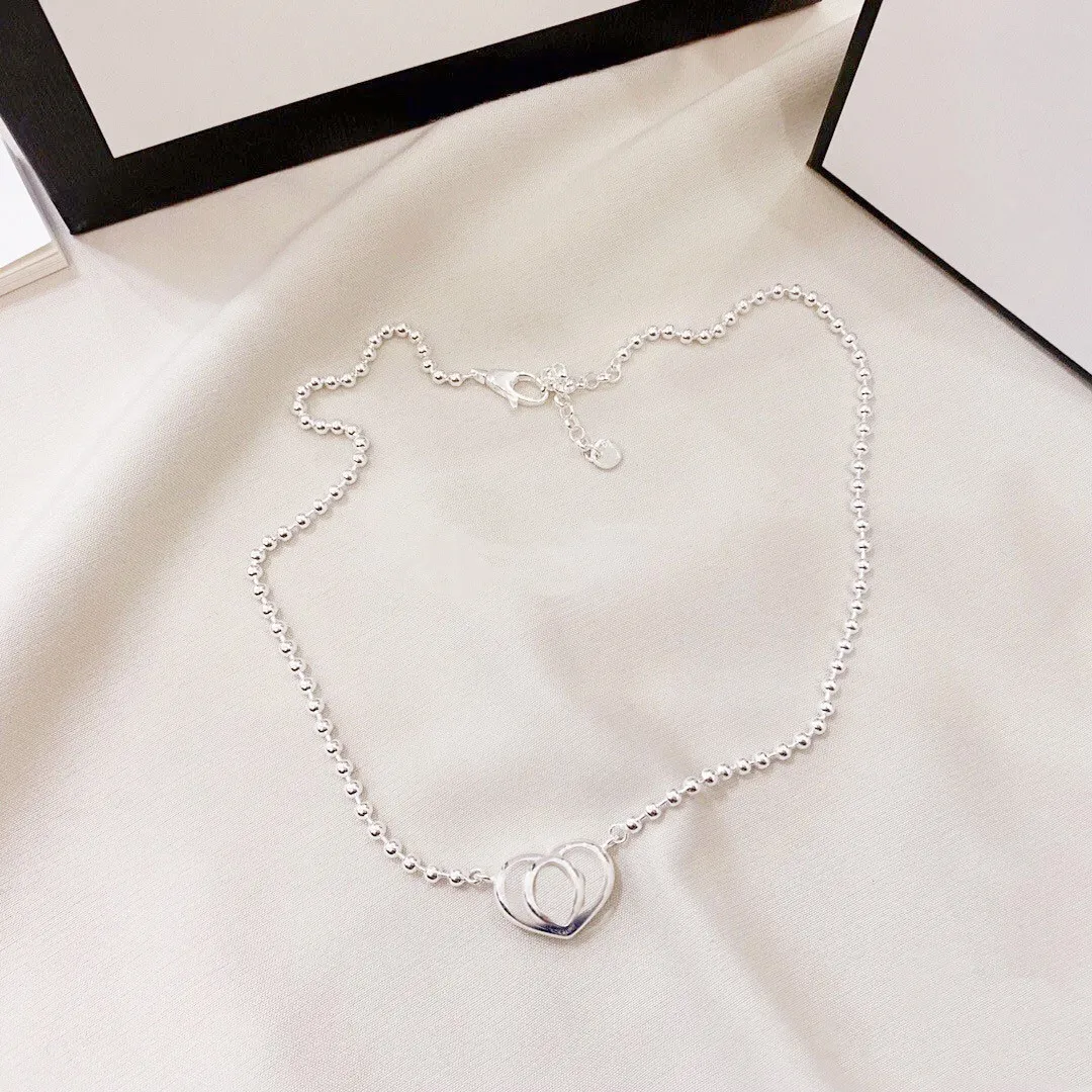 

Women's necklace S925 pure silver interlocking letters, style restoring ancient ways, luxury, high quality jewelry