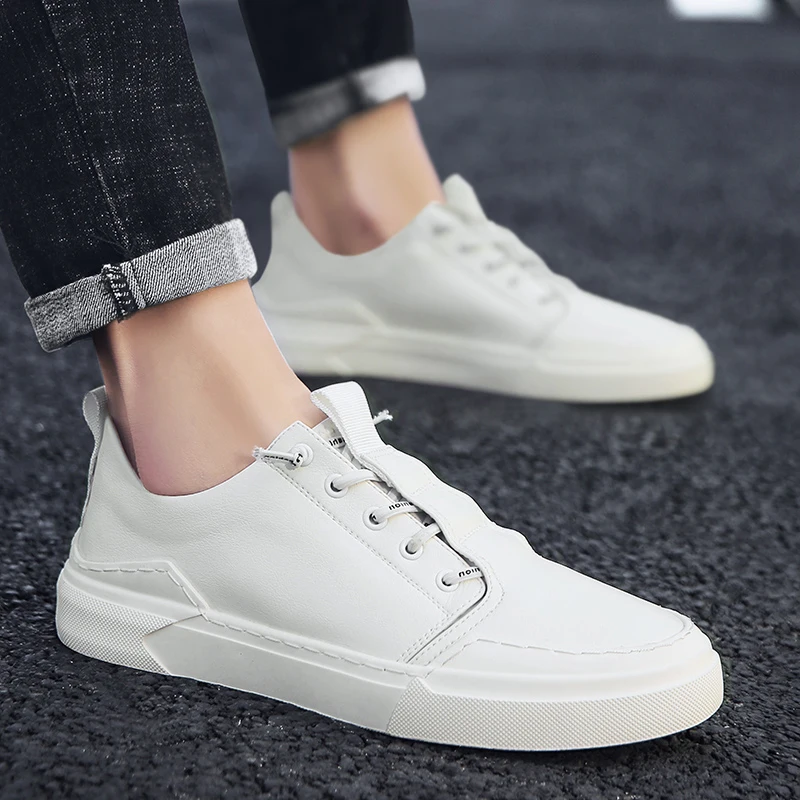 

New Designer shoes Men Casual Shoes Loafers Men Shoes High Quality Leather Shoes Men White Flats Moccasins Shoes