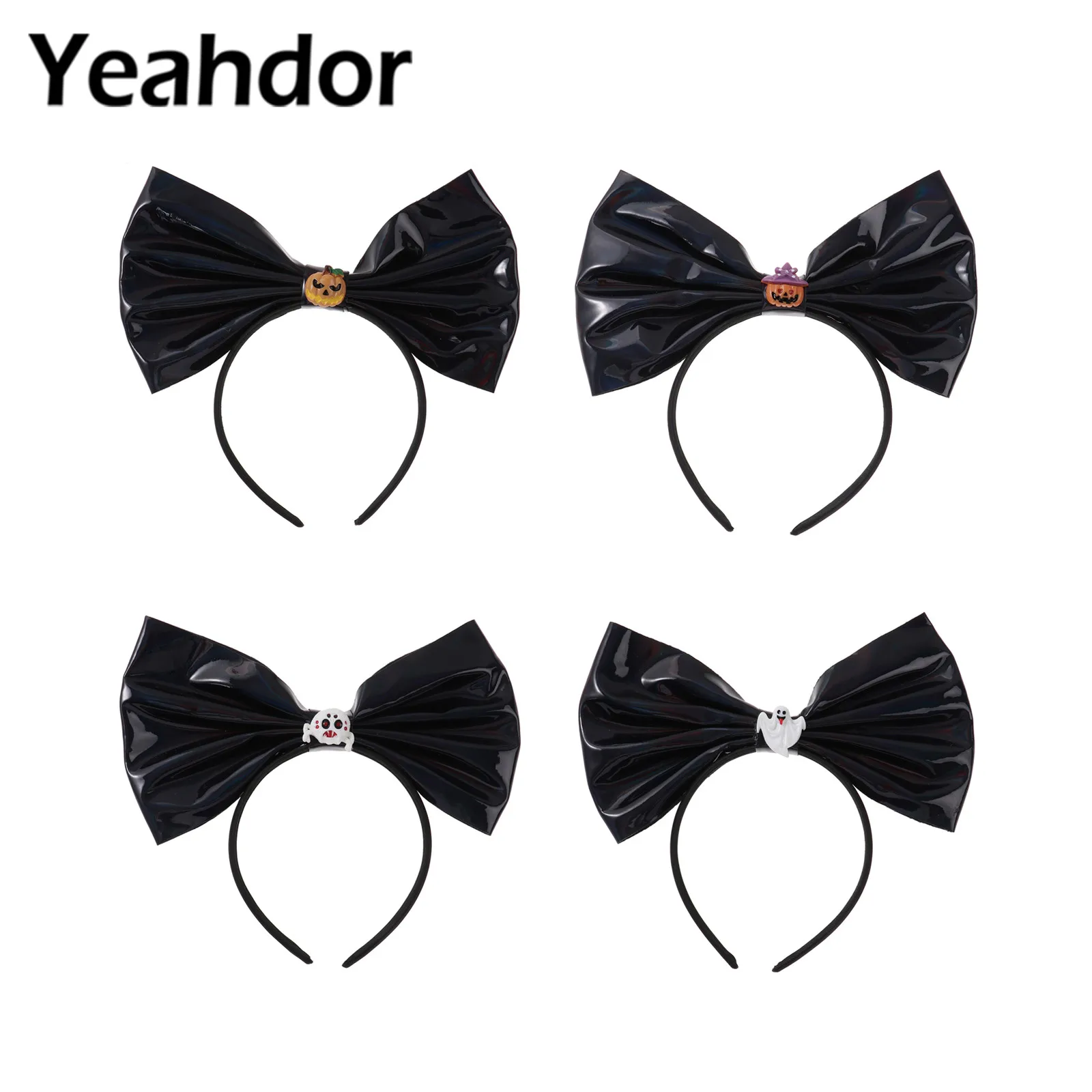 

Реквизит для вечеринки на Хэллоуин, ручная работа, большой бант, милый аниме, аксессуары для костюма в виде тыквы