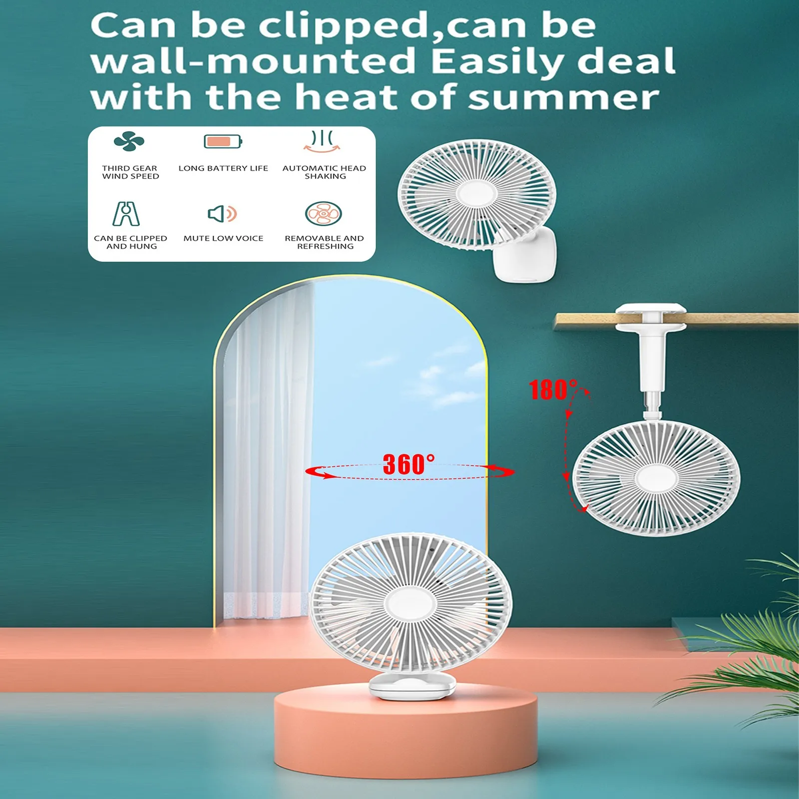 

Low Noise Smart Home Portable Desk Mini Fan Summer Portable Usb Mini Fan 90 Degree Shaking Head Mute Desktop Fan For Home Office