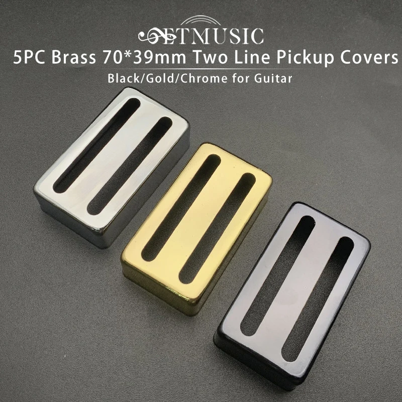5 шт. латунная крышка для электрогитары с хамбакером две линии LP черная