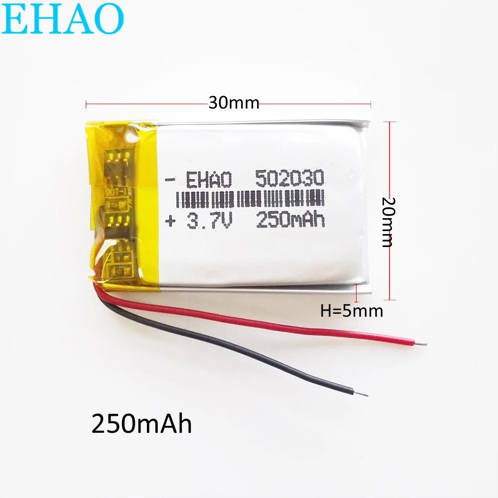 Литий полимерные аккумуляторные батареи 3 7 в 250 мАч 502030 для Mp3 MP4 MP5 GPS PSP Smart Band