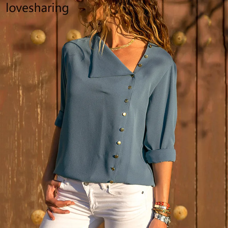 Блузка для отдыха 2019 модные женские блузки с длинным рукавом и топы