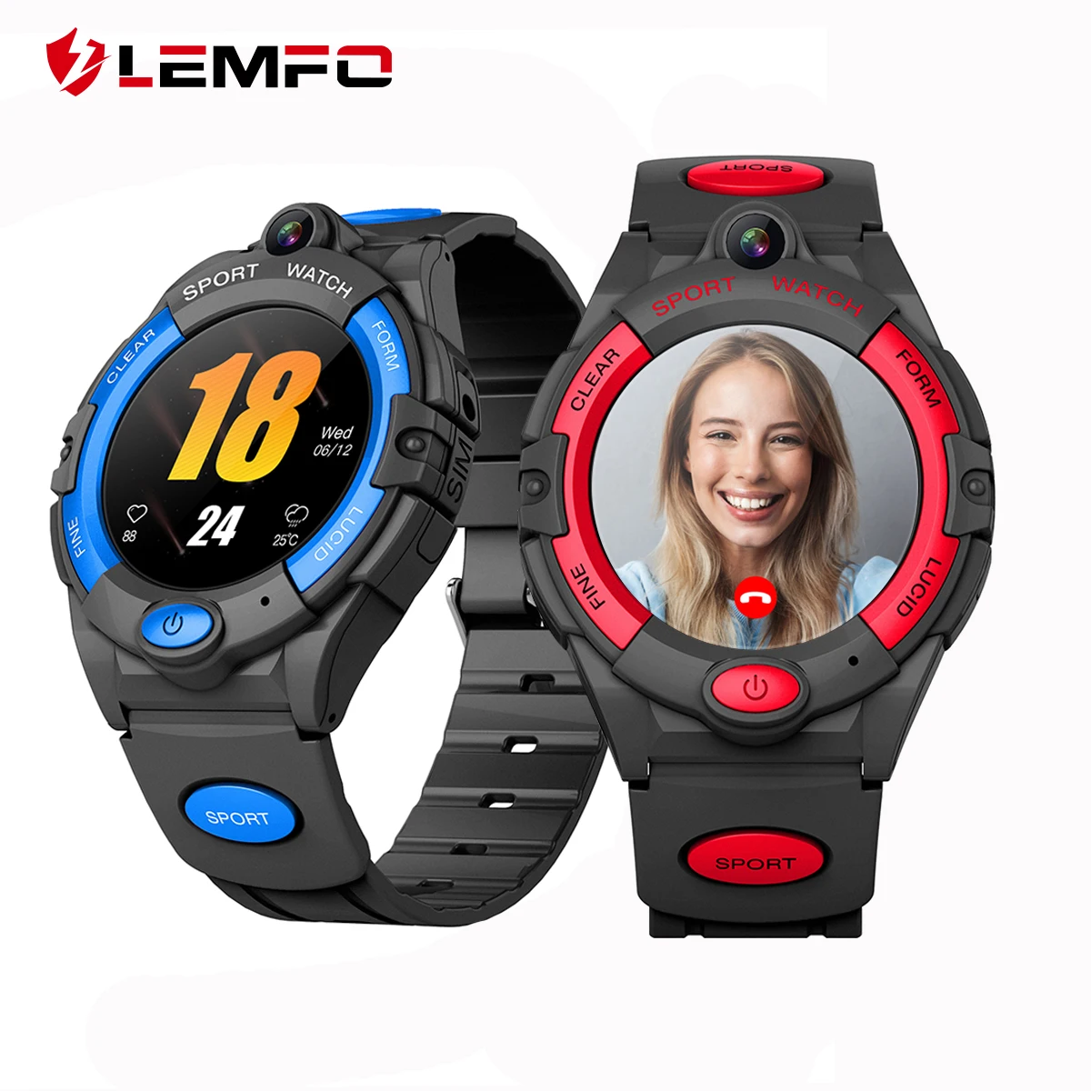 Смарт-часы Детские LEMFO i10 2021 дюйма 4G GPS Wi-Fi Sim-карта детские умные часы | Электроника