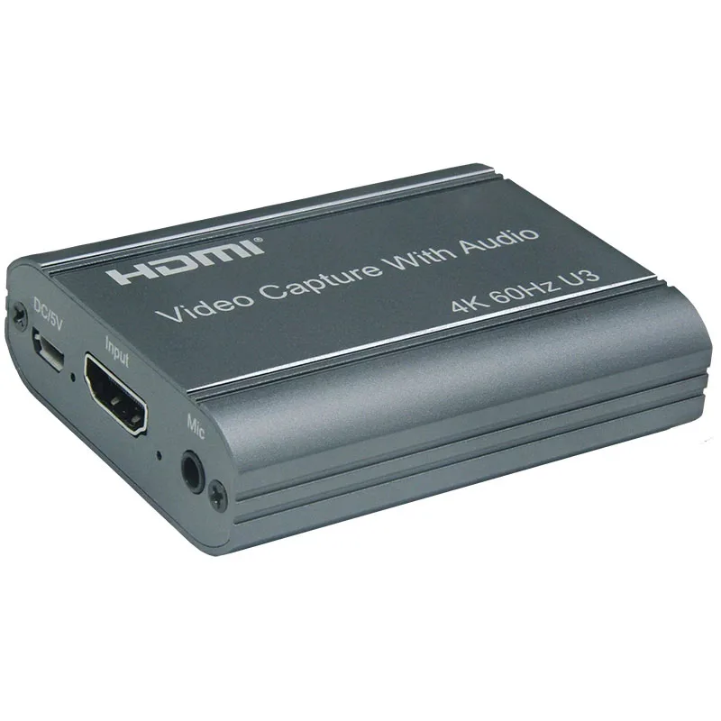 Карта видеозахвата HDMI 4K 60 Гц аудиовыход 3 5 мм микрофон коробка для записи в