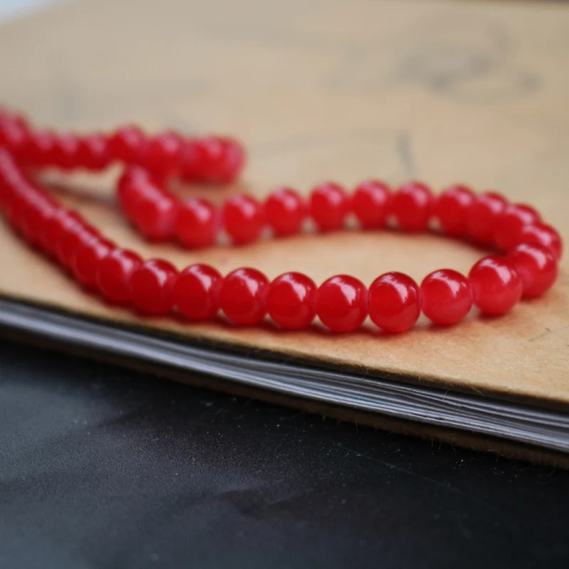 6 мм 8 10 стеклянные бусины Круглые просто красный цвет для изготовления ювелирных