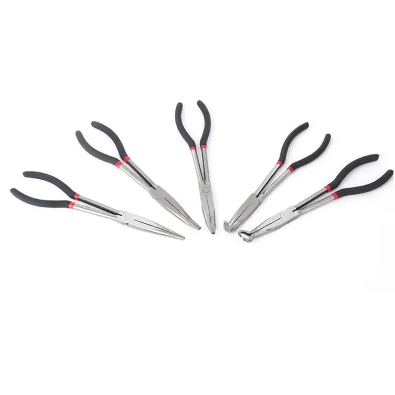 

11" Extra Long Reach Nose Duckbill Pliers 90 /45/25 Degree Straight Needle O-type Multitool Hand Tool Antirust Hardware