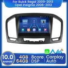 Автомагнитола на Android 10, мультимедийный проигрыватель с GPS для Buick Regal 2009-2013 Opel Insignia 1 2008-2013