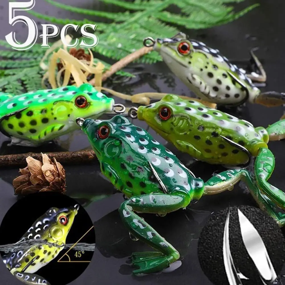 

Useful Lake Fishing Bait 5pcs Large Topwater Soft Bait 5.5cm/15.5g Bass Fishing Lures Crankbaits V5J0